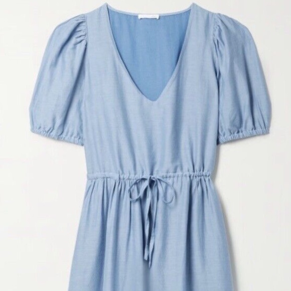 SKIN Worldwide Raina Fairytale Fit & Flare Dress Blue Pearl Cotton & Silk Size S - Picture 3 of 16